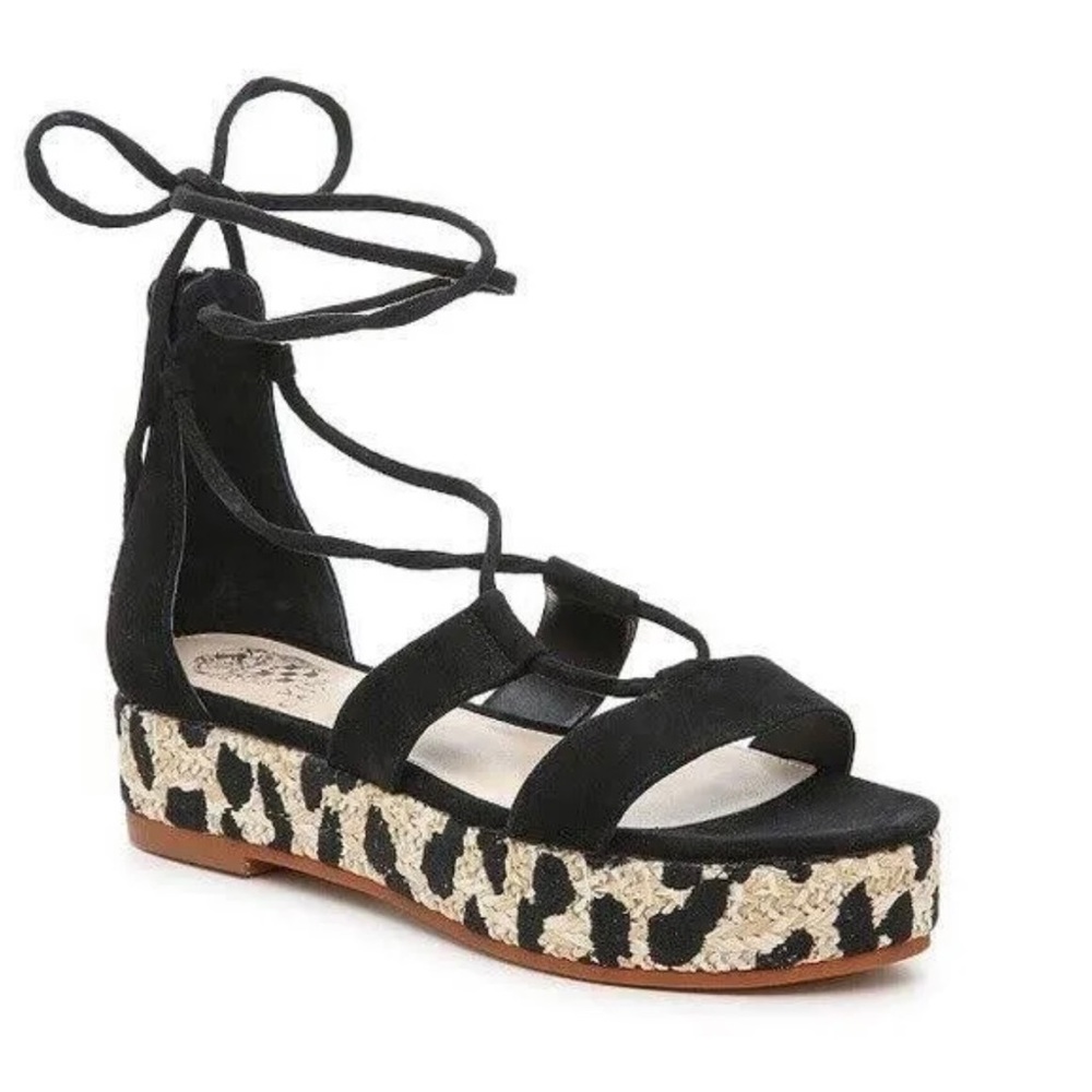 Vince Camuto Espadrille Wedge Leopard Print